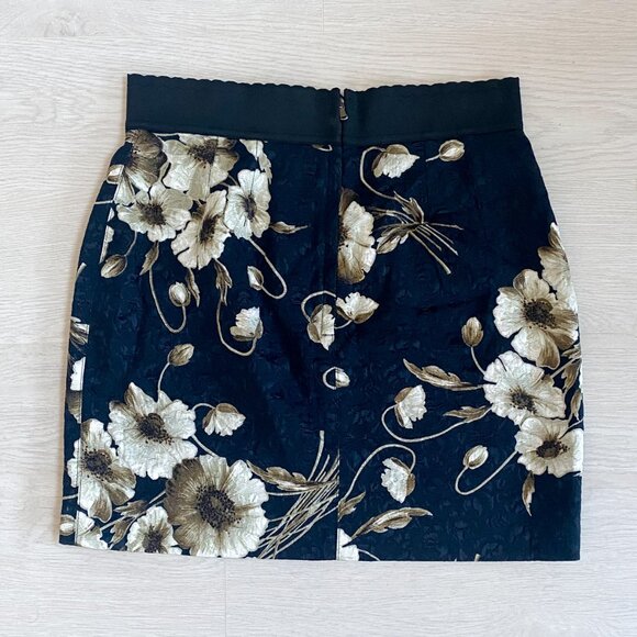 Dolce & Gabbana Floral Mini Skirt Size EU42 Career Date Night Party Vamp Grunge - Picture 2 of 11